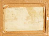 an old photo of a piece of paper on a piece of cardboard
