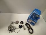 a picture of a car engine and parts on a table