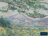 a picture of a painting of a landscape with mountains in the background
