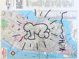 a map of the city of new york with a cat drawn on it