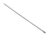 a close up of a silver chain on a white background