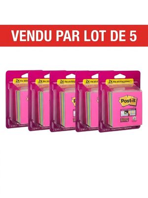 pack of 5 post - it notes, assorted in pink and green