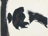 an image of a black and white painting of a man and a woman