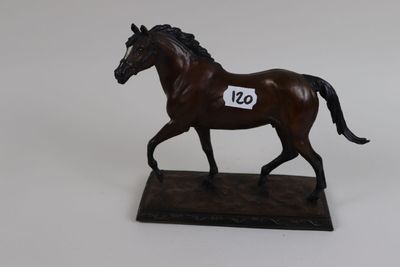 figurine of a horse with a number on it ' s chest