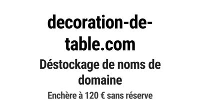 Nom de domaine decoration-de-table.