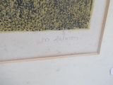 une photo d'une photo d'un chat accroché au mur
