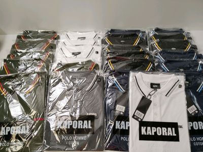 Lot de 24 polos KAPORAL de diverses tailles - NEUFS - TVA Ré… - Photo 1