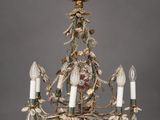an image of a chandelier with five lights hanging from it ' s ceiling