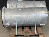 a large metal tank sitting on a pallet in a warehouse