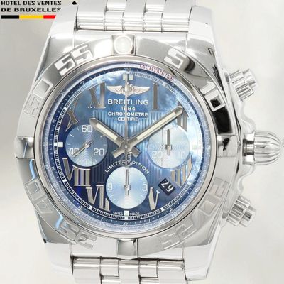 Montre Breitling Chronomaster II pour homme, en acier, cadran bleu Montre Breitling Chronomaster II pour homme, en acier, cadran bleu Breitling ch
