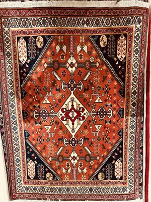 Tapis Iran Gashgaie fond rouge 145 x 101