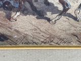 a picture of a painting of a man and a dog