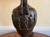 a lamp that is sitting on a table with a lamp on it