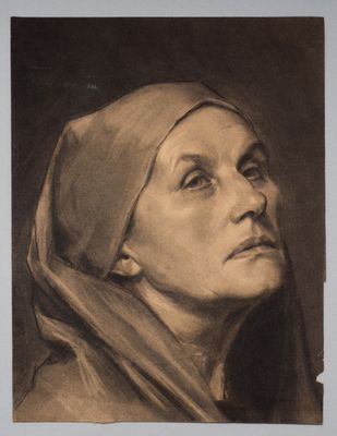 portrait of a woman in a headscarf