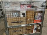 a cart that has a lot of boxes on it