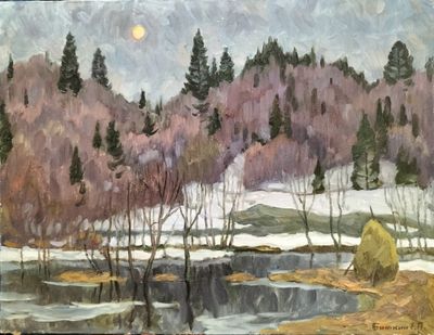 BISHKIN (XXème siècle) Soir de printemps