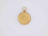 a gold locke locke with a small medallion on it