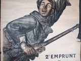 painting of a man holding a gun in his right hand