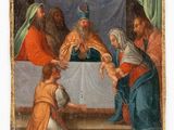 an image of a painting of a group of people sitting around a table