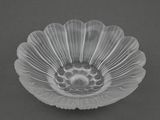 un bol en verre transparent contenant une fleur
