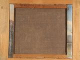 an old picture frame with a picture of a horse in a field