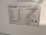 a picture of a sign on a refrigerator that says, no frost upright freezer