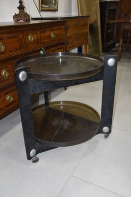 Desserte de Luigi MASSONI GUZZINI en plastique brun (très us…