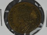 an image of a gold coin with a crown on it