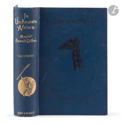 an old book with a picture of a giraffe on it ' s cover