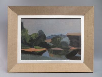 Albert CHAVAZ (1907-1990). Paysage, vue du Cher.