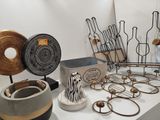 a table with a lot of different items on it