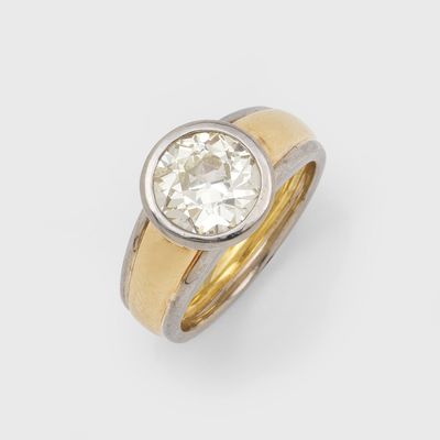 a diamond single - stone ring, by van cleef