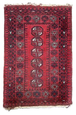 Tapis d'Orient Boukhara en laine à décors géométriques sur f…