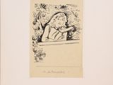 an image of a drawing of a woman sitting in a chair