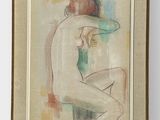 une image représentant un tableau d'une femme nue coiffée d'un chapeau