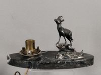 Réunion de lampe veilleuse, deux porte-photos sur marbre, se… (photo 6)