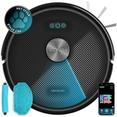 a robotic vacuum cleaner with bluetoothing and a remote control