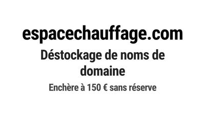 Nom de domaine espacechauffage.