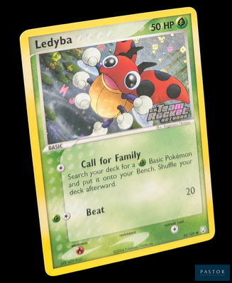 une carte Pokémon sur laquelle figure une coccinelle