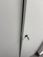 1 armoire haute à deux portes en métal (petit accident au ni…