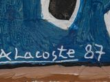 a cake that has a picture of a dog on it