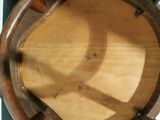 a close up of a wooden bowl on a stove