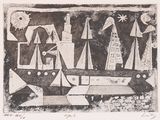 une image représentant un dessin en noir et blanc d'un paysage urbain