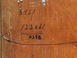 a wooden box with a sign on it that says $ 1 / 2
