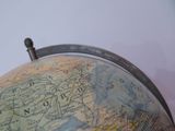a close up of a globe with a map on it
