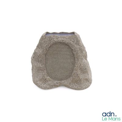 a rock with a hole in it on a white background