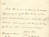 une vieille lettre écrite par un homme qui écrit quelque chose sur un bout de papier