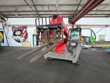 an image of a forklift parked in a warehouse