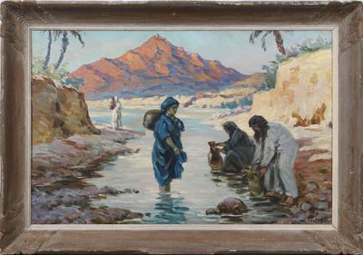 Henri Pontoy (1888-1968) Attr Huile sur toile "Paysage au bo…