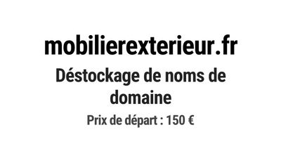 Nom de domaine mobilierexterieur.